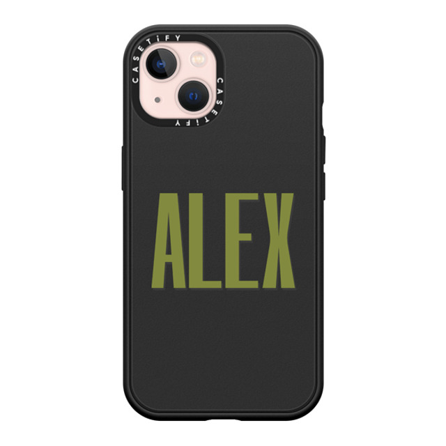 CASETiFY iPhone 13 ケース マットブラック インパクトケース MagSafe対応 Custom Case - Alex