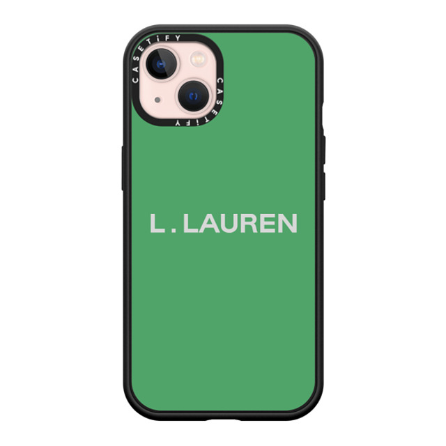 CASETiFY iPhone 13 ケース マットブラック インパクトケース MagSafe対応 Custom Case - l. Lauren