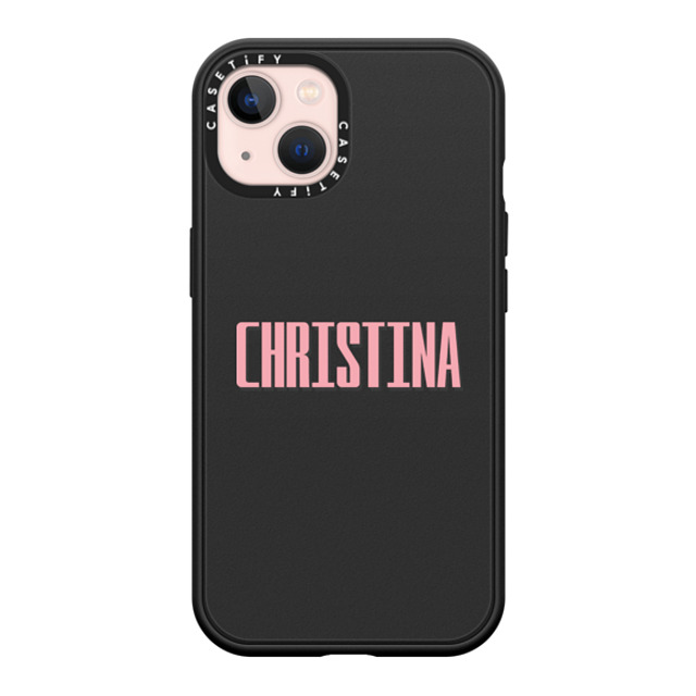 CASETiFY iPhone 13 ケース マットブラック インパクトケース MagSafe対応 Custom Case - Christina