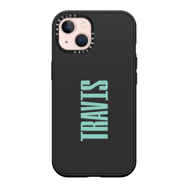 CASETiFY iPhone 13 ケース マットブラック インパクトケース MagSafe対応 Custom Case - Travis