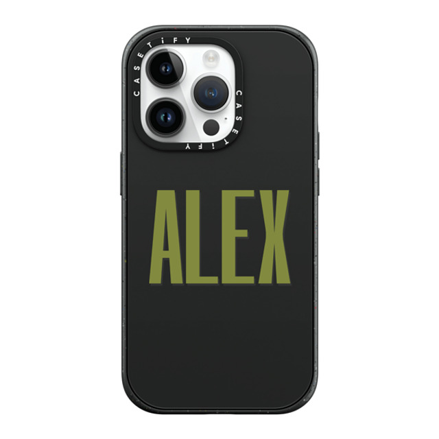 CASETiFY iPhone 14 Pro ケース マットブラック インパクトケース MagSafe対応 Custom Case - Alex