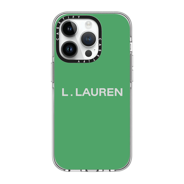 CASETiFY iPhone 14 Pro ケース クリア クリア ケース MagSafe対応 Custom Case - l. Lauren