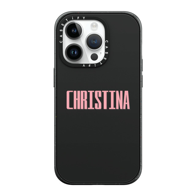 CASETiFY iPhone 14 Pro ケース マットブラック インパクトケース MagSafe対応 Custom Case - Christina