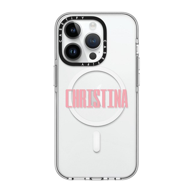 CASETiFY iPhone 14 Pro ケース クリア クリア ケース MagSafe対応 Custom Case - Christina