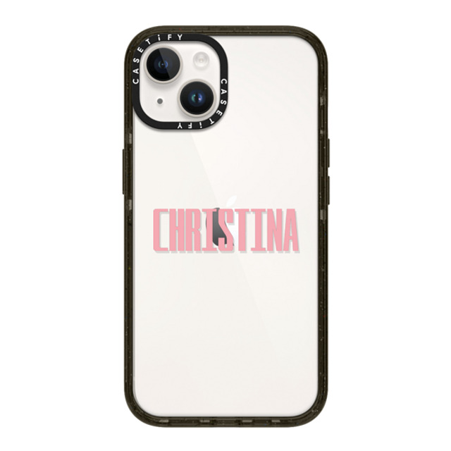 CASETiFY iPhone 14 ケース ブラック インパクトケース Custom Case - Christina