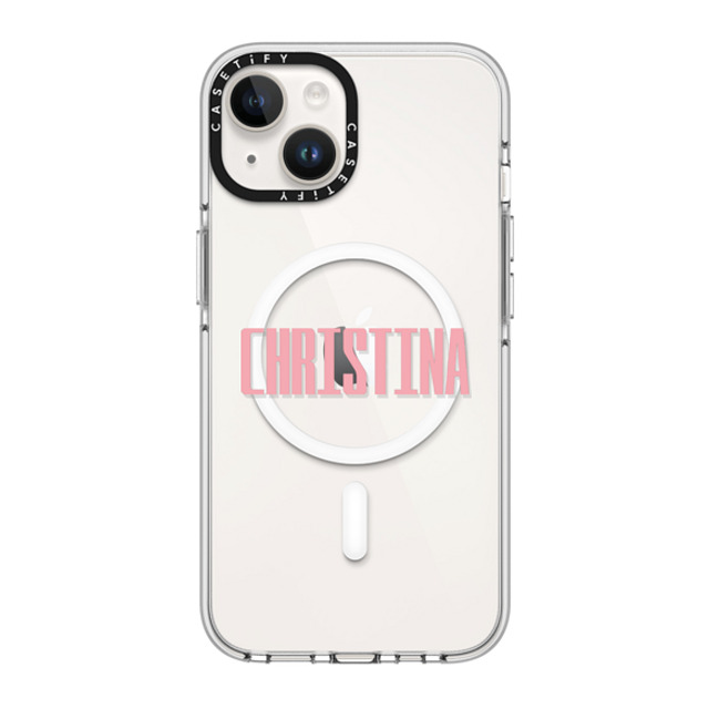 CASETiFY iPhone 14 ケース クリア クリア ケース MagSafe対応 Custom Case - Christina