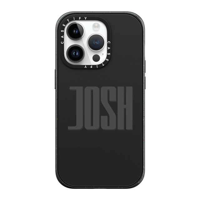 CASETiFY iPhone 14 Pro ケース マットブラック インパクトケース MagSafe対応 Custom Case - Josh