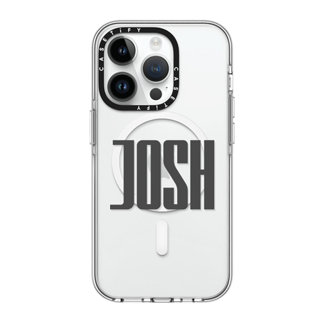 CASETiFY iPhone 14 Pro ケース クリア クリア ケース MagSafe対応 Custom Case - Josh