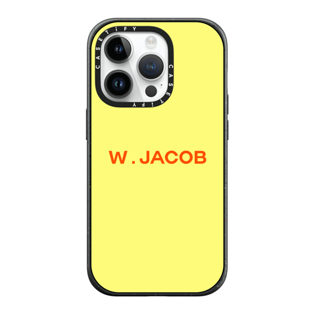 CASETiFY iPhone 14 Pro ケース マットブラック インパクトケース MagSafe対応 Custom Case - w. Jacob