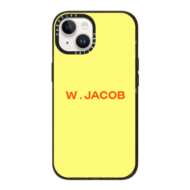 CASETiFY iPhone 14 ケース ブラック インパクトケース Custom Case - w. Jacob