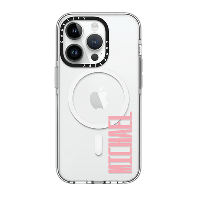 CASETiFY iPhone 14 Pro ケース クリア クリア ケース MagSafe対応 Custom Case - Michael