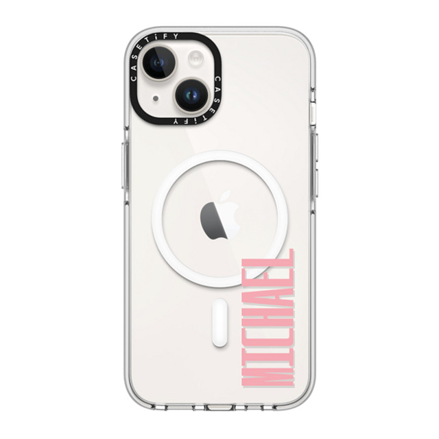 CASETiFY iPhone 14 ケース クリア クリア ケース MagSafe対応 Custom Case - Michael