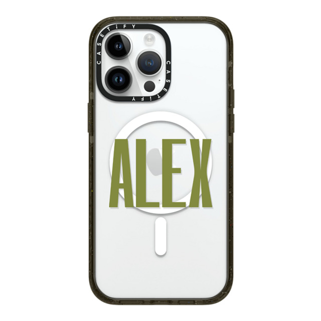 CASETiFY iPhone 14 Pro Max ケース ブラック インパクトケース MagSafe対応 Custom Case - Alex