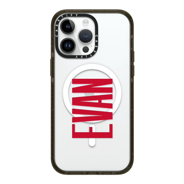 CASETiFY iPhone 14 Pro Max ケース ブラック インパクトケース MagSafe対応 Custom Case - Evan