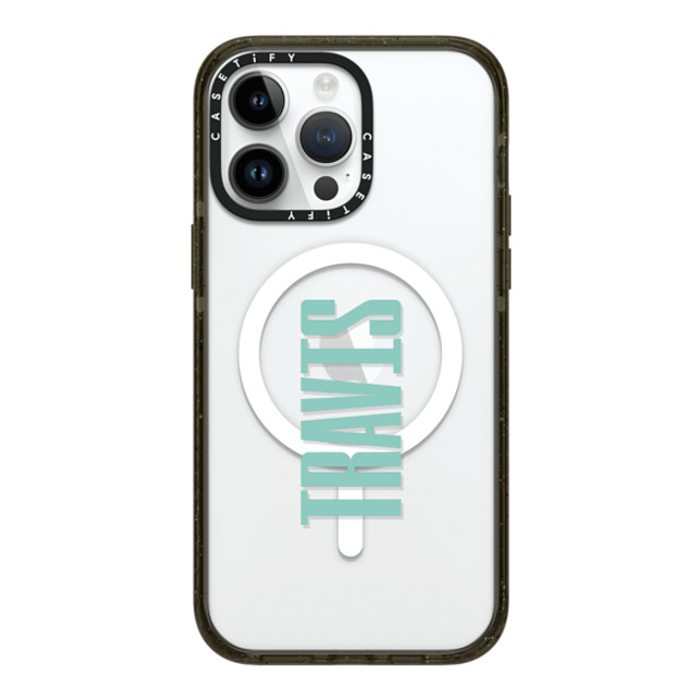 CASETiFY iPhone 14 Pro Max ケース ブラック インパクトケース MagSafe対応 Custom Case - Travis