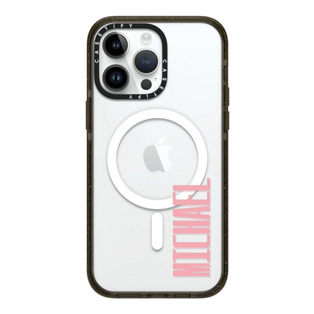 CASETiFY iPhone 14 Pro Max ケース ブラック インパクトケース MagSafe対応 Custom Case - Michael