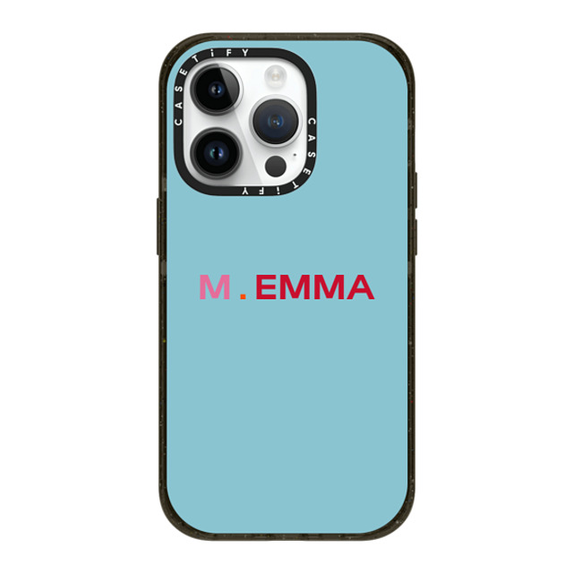 CASETiFY iPhone 14 Pro ケース ブラック インパクトケース MagSafe対応 Custom Case - M. Emma