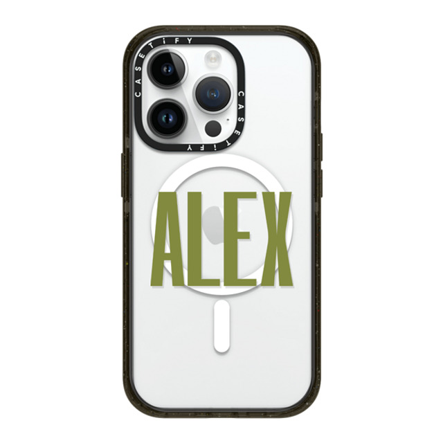 CASETiFY iPhone 14 Pro ケース ブラック インパクトケース MagSafe対応 Custom Case - Alex