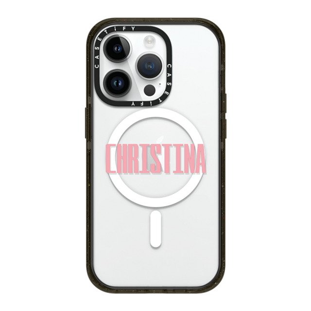 CASETiFY iPhone 14 Pro ケース ブラック インパクトケース MagSafe対応 Custom Case - Christina