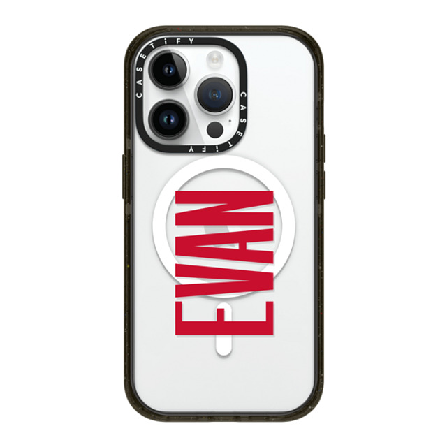 CASETiFY iPhone 14 Pro ケース ブラック インパクトケース MagSafe対応 Custom Case - Evan