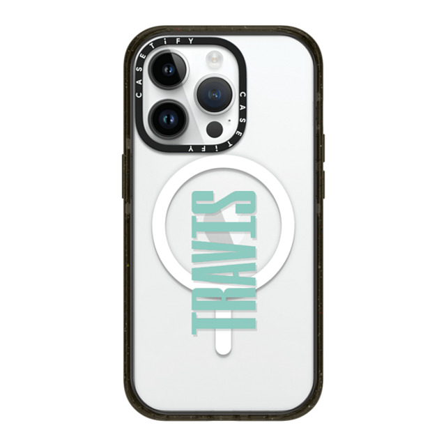 CASETiFY iPhone 14 Pro ケース ブラック インパクトケース MagSafe対応 Custom Case - Travis