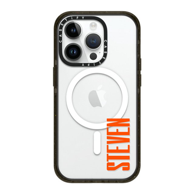 CASETiFY iPhone 14 Pro ケース ブラック インパクトケース MagSafe対応 Custom Case - Steven