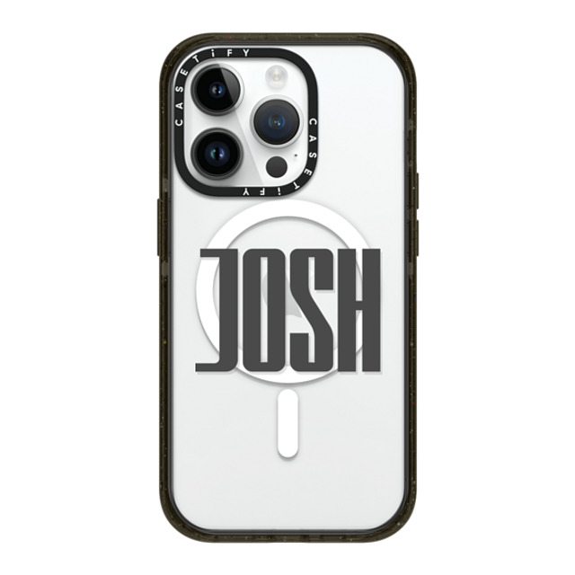 CASETiFY iPhone 14 Pro ケース ブラック インパクトケース MagSafe対応 Custom Case - Josh