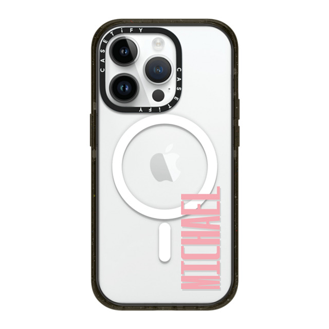 CASETiFY iPhone 14 Pro ケース ブラック インパクトケース MagSafe対応 Custom Case - Michael