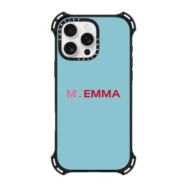 CASETiFY iPhone 16 Pro Max ケース ブラック バウンスケース Custom Case - M. Emma