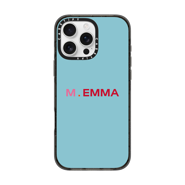 CASETiFY iPhone 16 Pro Max ケース ブラック インパクトケース MagSafe対応 Custom Case - M. Emma