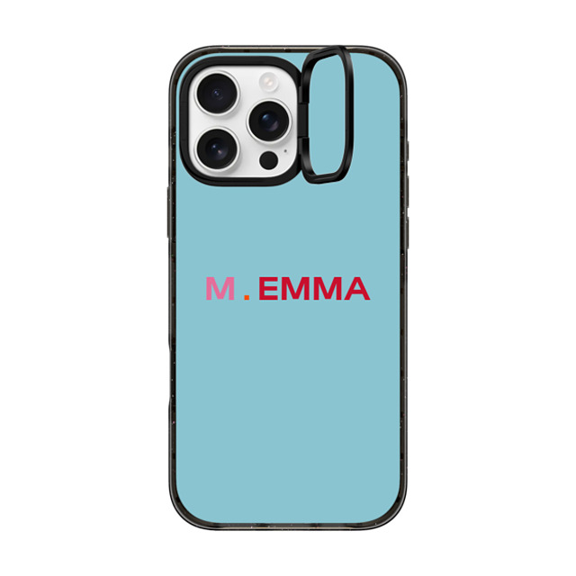 CASETiFY iPhone 16 Pro Max ケース ブラック インパクトリングスタンドケース MagSafe対応 Custom Case - M. Emma