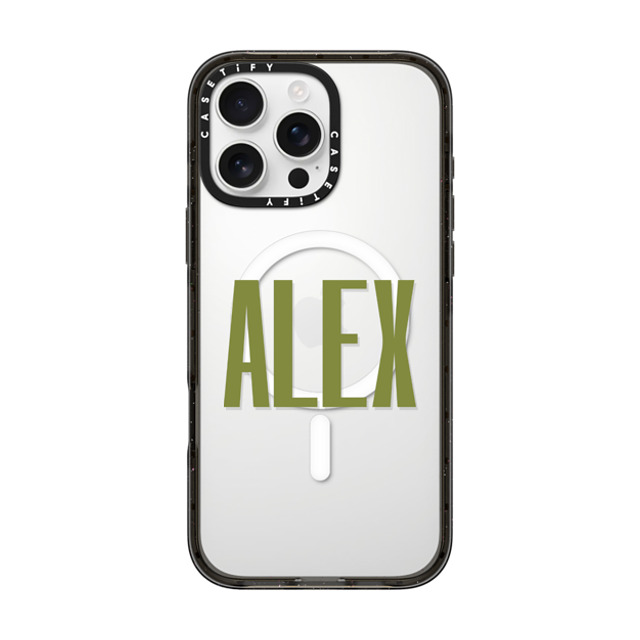 CASETiFY iPhone 16 Pro Max ケース ブラック インパクトケース MagSafe対応 Custom Case - Alex