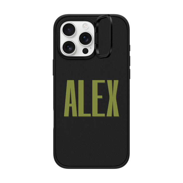 CASETiFY iPhone 16 Pro Max ケース マットブラック インパクトリングスタンドケース MagSafe対応 Custom Case - Alex