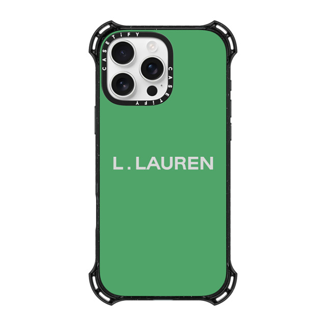 CASETiFY iPhone 16 Pro Max ケース ブラック バウンスケース Custom Case - l. Lauren