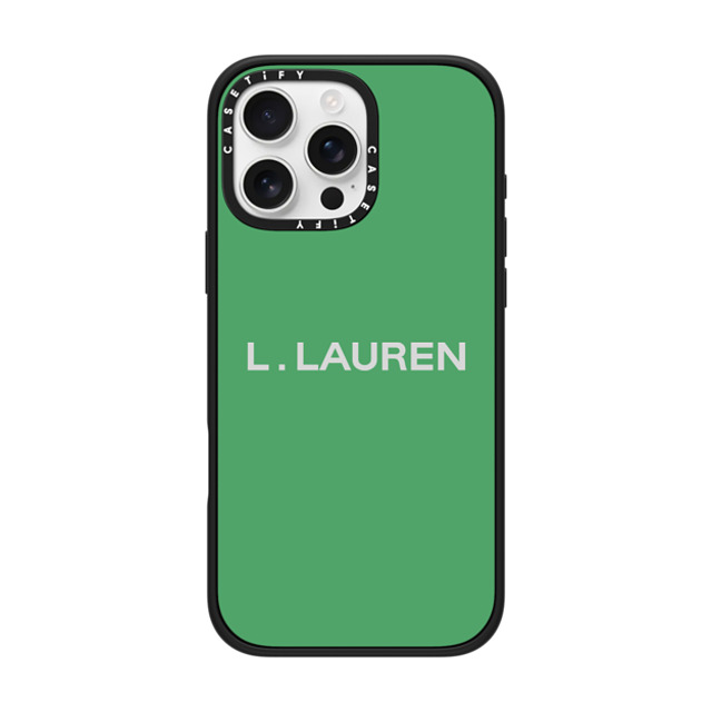 CASETiFY iPhone 16 Pro Max ケース マットブラック インパクトケース MagSafe対応 Custom Case - l. Lauren