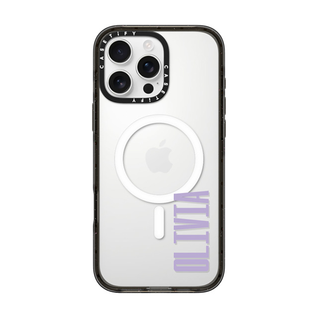 CASETiFY iPhone 16 Pro Max ケース ブラック インパクトケース MagSafe対応 Custom Case - Olivia