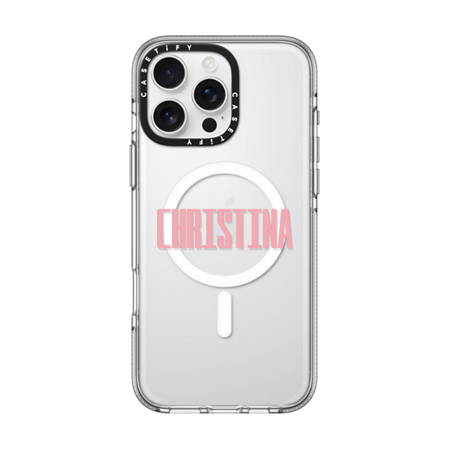 CASETiFY iPhone 16 Pro Max ケース クリア クリア ケース MagSafe対応 Custom Case - Christina