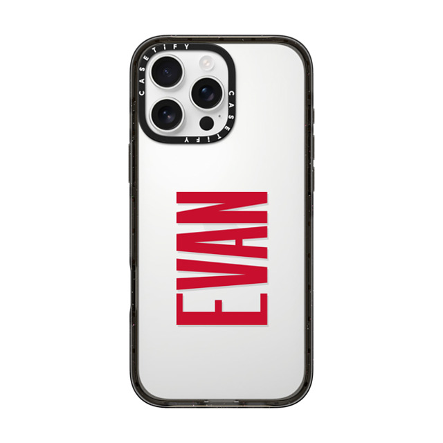 CASETiFY iPhone 16 Pro Max ケース ブラック インパクトケース Custom Case - Evan