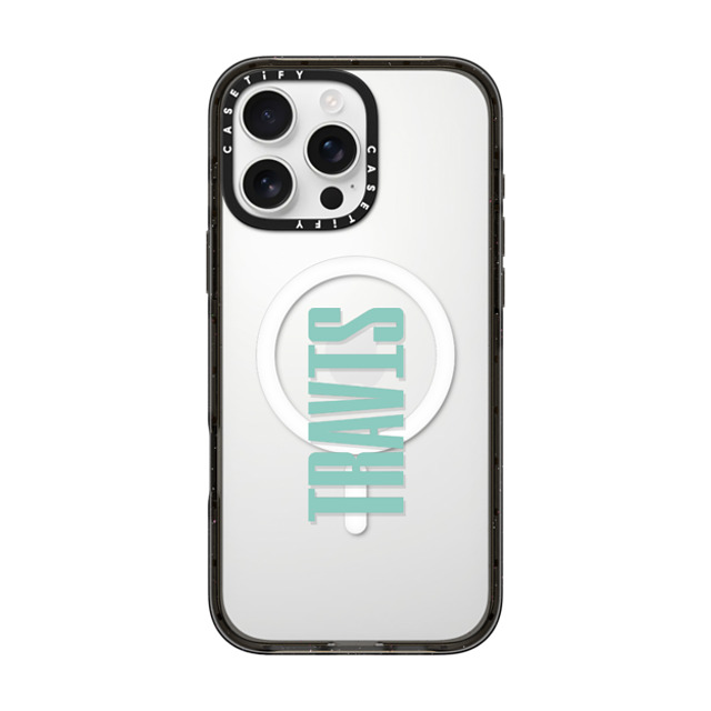 CASETiFY iPhone 16 Pro Max ケース ブラック インパクトケース MagSafe対応 Custom Case - Travis