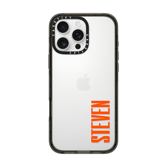 CASETiFY iPhone 16 Pro Max ケース ブラック インパクトケース Custom Case - Steven