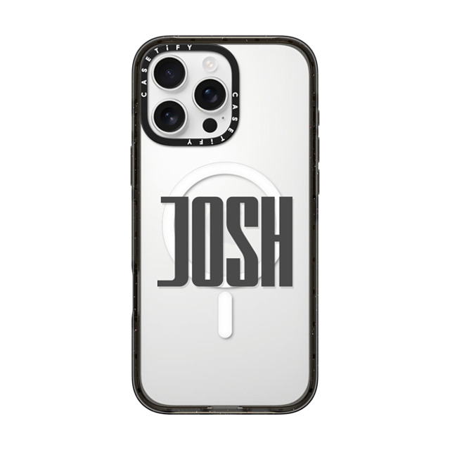 CASETiFY iPhone 16 Pro Max ケース ブラック インパクトケース MagSafe対応 Custom Case - Josh