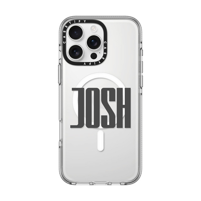 CASETiFY iPhone 16 Pro Max ケース クリア クリア ケース MagSafe対応 Custom Case - Josh