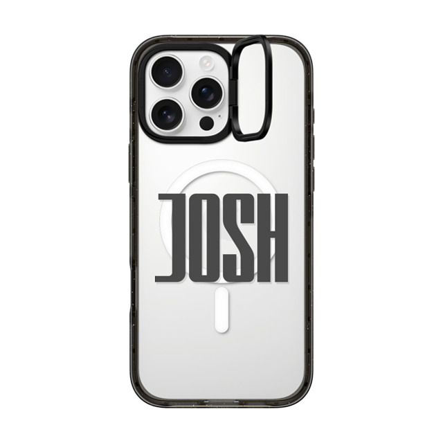 CASETiFY iPhone 16 Pro Max ケース ブラック インパクトリングスタンドケース MagSafe対応 Custom Case - Josh