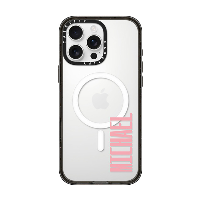 CASETiFY iPhone 16 Pro Max ケース ブラック インパクトケース MagSafe対応 Custom Case - Michael