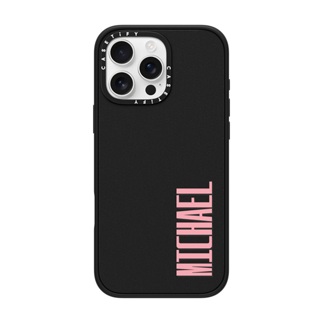 CASETiFY iPhone 16 Pro Max ケース マットブラック インパクトケース MagSafe対応 Custom Case - Michael