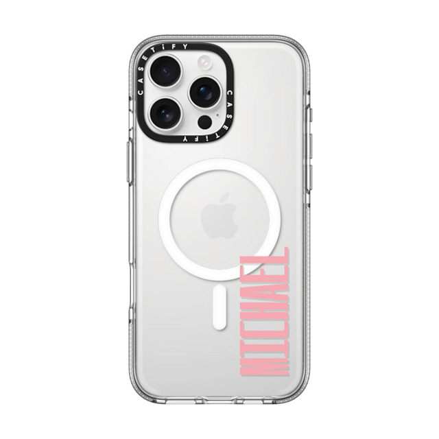 CASETiFY iPhone 16 Pro Max ケース クリア クリア ケース MagSafe対応 Custom Case - Michael