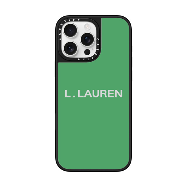 CASETiFY iPhone 16 Pro Max ケース Silver on Black ミラーケース MagSafe対応 Custom Case - l. Lauren