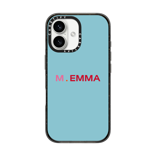 CASETiFY iPhone 16 ケース ブラック インパクトケース MagSafe対応 Custom Case - M. Emma