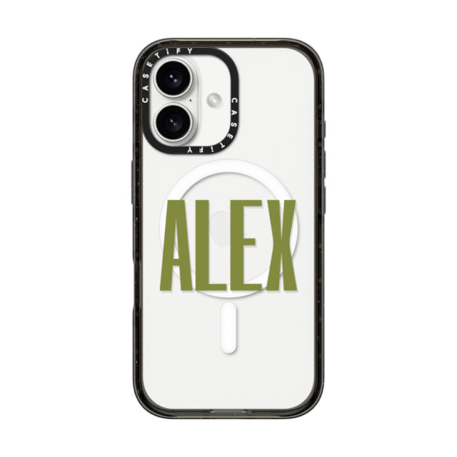 CASETiFY iPhone 16 ケース ブラック インパクトケース MagSafe対応 Custom Case - Alex