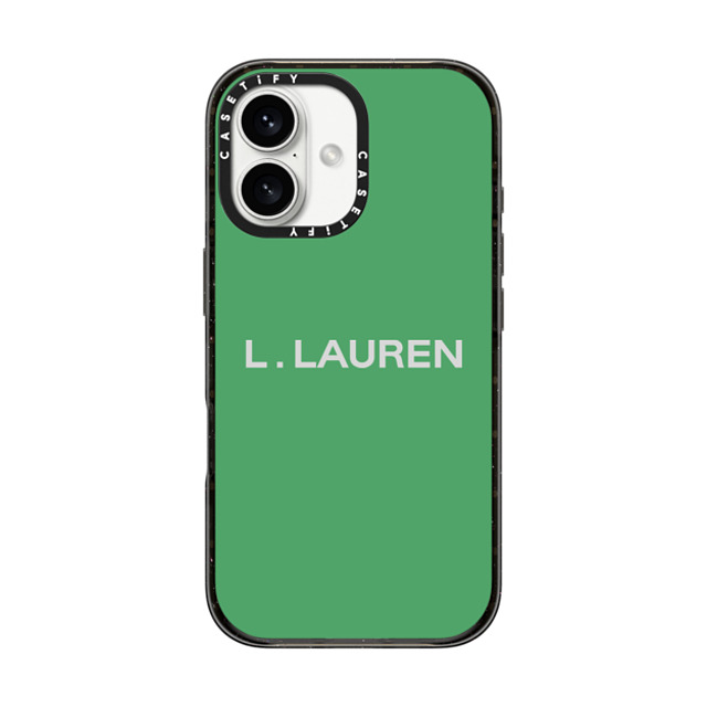 CASETiFY iPhone 16 ケース ブラック インパクトケース MagSafe対応 Custom Case - l. Lauren